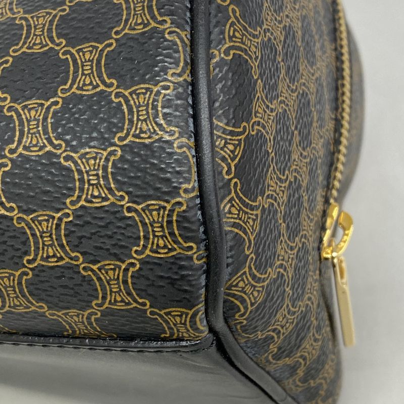 Celine Handbag Macadam PVC Black Gold Hardware Women