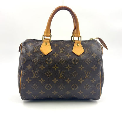 Louis Vuitton Speedy 25 Monogram Leather X PVC Brown Handbag Gold M41528