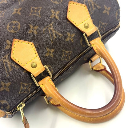 Louis Vuitton Speedy 25 Monogram Leather X PVC Brown Handbag Gold M41528