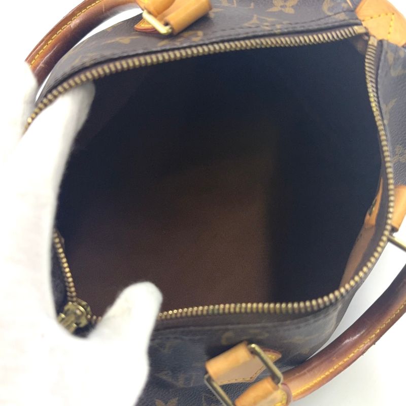 Louis Vuitton Speedy 25 Monogram Leather X PVC Brown Handbag Gold M41528