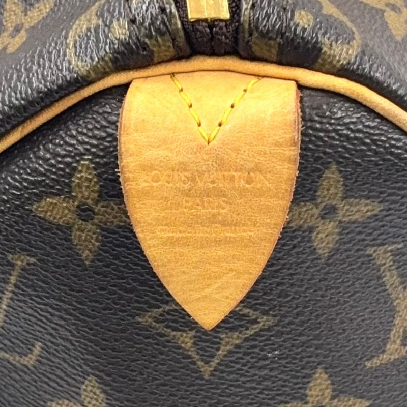 Louis Vuitton Speedy 25 Monogram Leather X PVC Brown Handbag Gold M41528