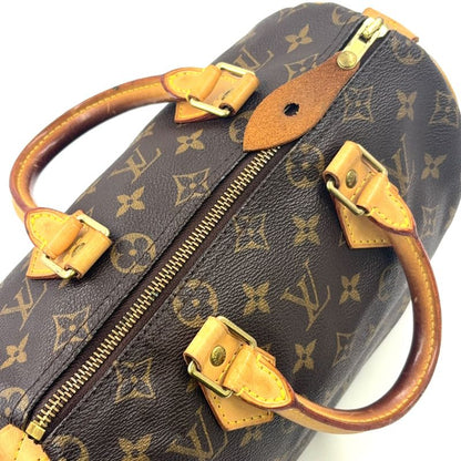 Louis Vuitton Speedy 25 Monogram Leather X PVC Brown Handbag Gold M41528