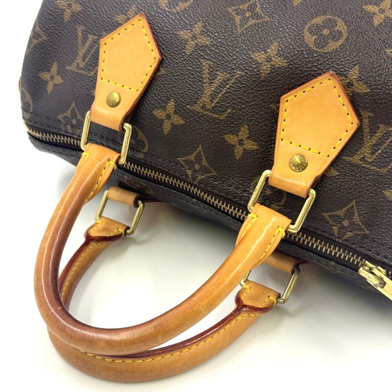 Louis Vuitton Speedy 25 Monogram Leather X PVC Brown Handbag Gold M41528