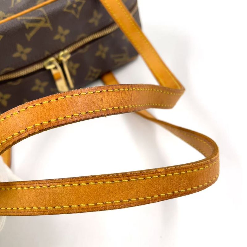 Louis Vuitton Cité MM Monogram Leather × PVC Brown Shoulder Bag Gold M51182