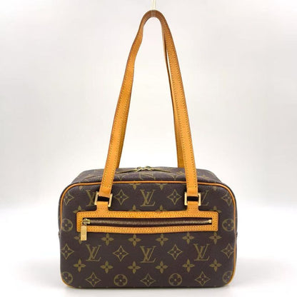 Louis Vuitton Cité MM Monogram Leather × PVC Brown Shoulder Bag Gold M51182