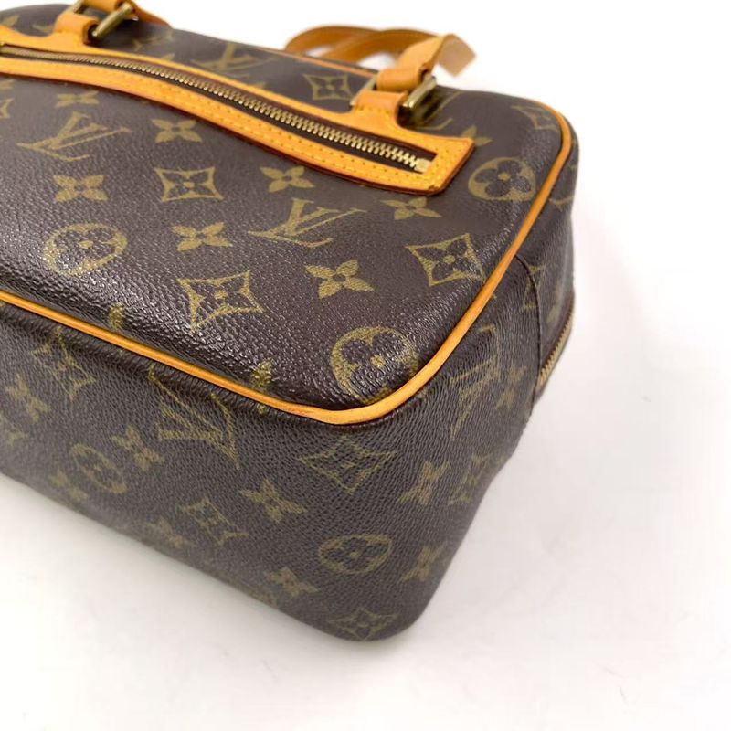 Louis Vuitton Cité MM Monogram Leather × PVC Brown Shoulder Bag Gold M51182