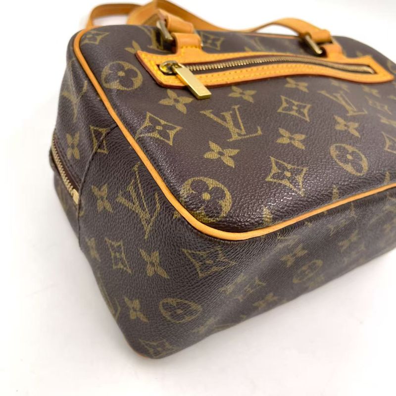 Louis Vuitton Cité MM Monogram Leather × PVC Brown Shoulder Bag Gold M51182