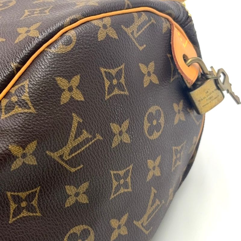 Louis Vuitton Speedy 30 Monogram Leather X PVC Brown Handbag Gold M41526