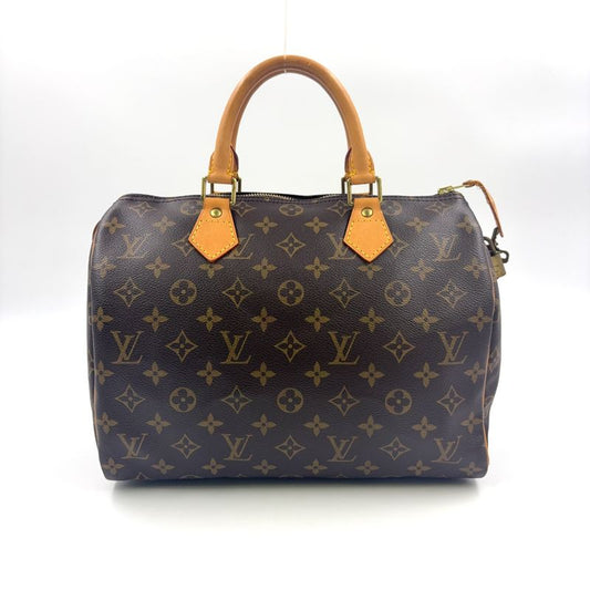 Louis Vuitton Speedy 30 Monogram Leather X PVC Brown Handbag Gold M41526