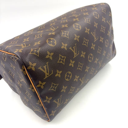 Louis Vuitton Speedy 30 Monogram Leather X PVC Brown Handbag Gold M41526