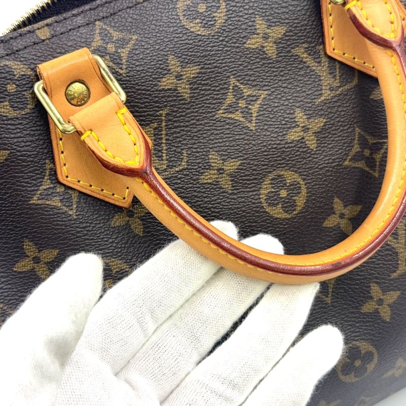 Louis Vuitton Speedy 30 Monogram Leather X PVC Brown Handbag Gold M41526