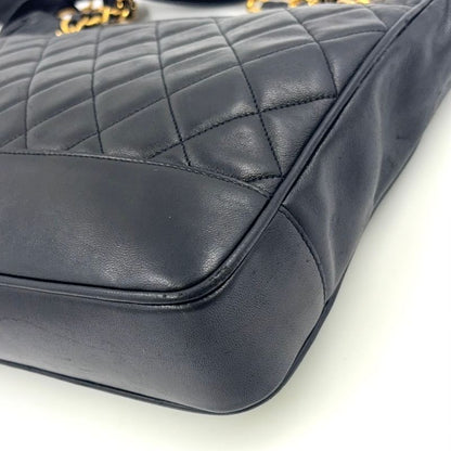 Chanel Matelasse Chain Serial Number Unclear Tote Leather Black Shoulder Bag