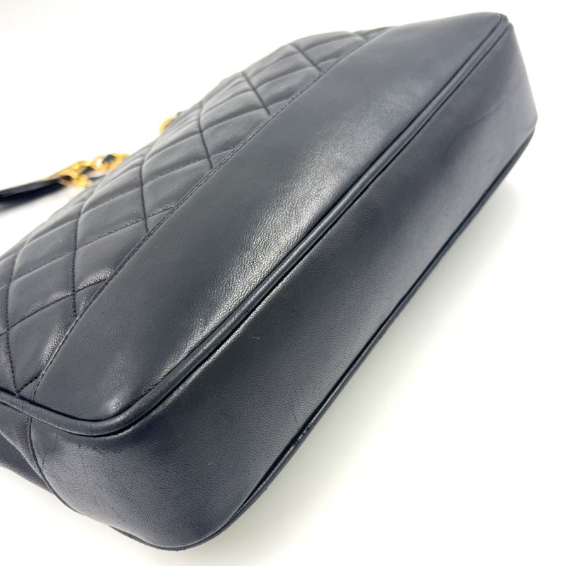 Chanel Matelasse Chain Serial Number Unclear Tote Leather Black Shoulder Bag