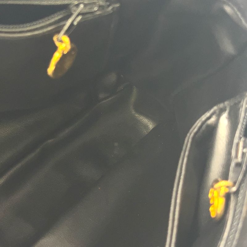 Chanel Matelasse Chain Serial Number Unclear Tote Leather Black Shoulder Bag