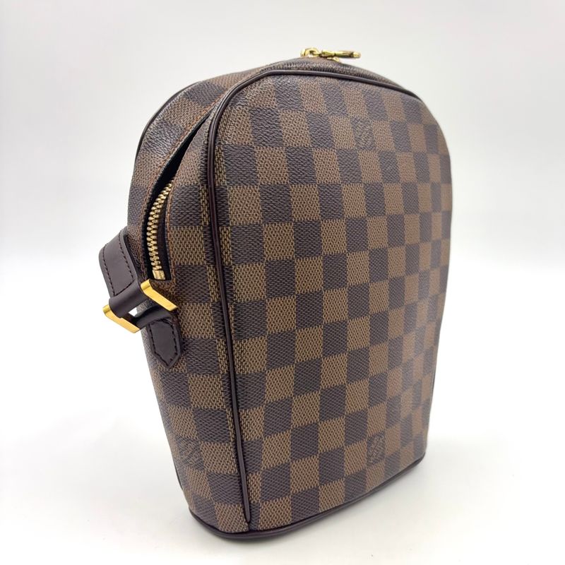 Louis Vuitton Ipanema PM Damier Ebene Damier Ebene Leather × PVC Brown Shoulder