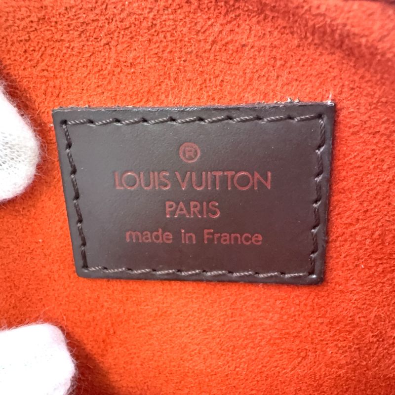 Louis Vuitton Ipanema PM Damier Ebene Damier Ebene Leather × PVC Brown Shoulder