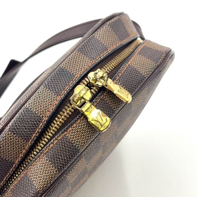Louis Vuitton Ipanema PM Damier Ebene Damier Ebene Leather × PVC Brown Shoulder