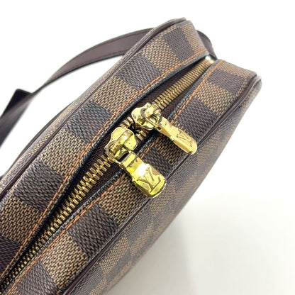 Louis Vuitton Ipanema PM Damier Ebene Damier Ebene Leather × PVC Brown Shoulder