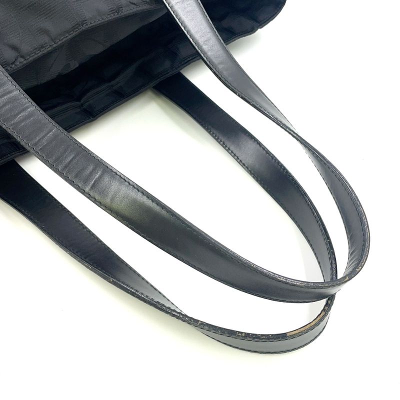 Chanel New Travel Line GM Serial No 9 Leather × Nylon Canvas Dark Brown × Black