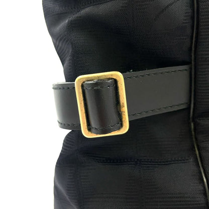 Chanel New Travel Line GM Serial No 9 Leather × Nylon Canvas Dark Brown × Black