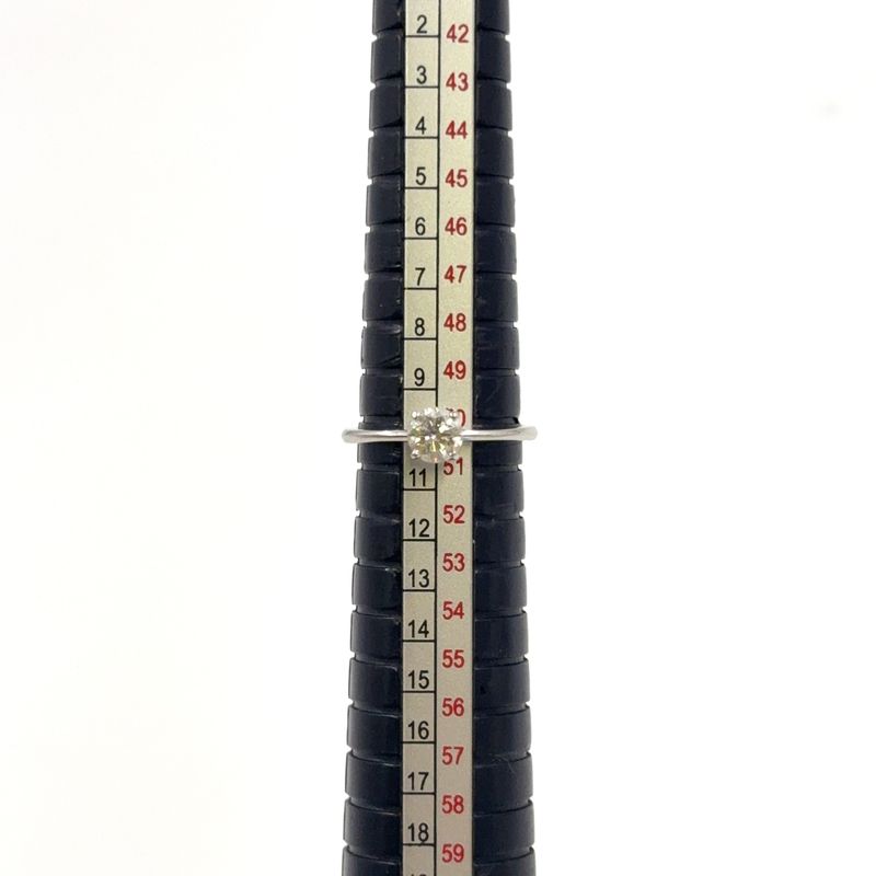 Tiffany & Co Platinum Solitaire Pt950 And Diamond Silver Ring Silver