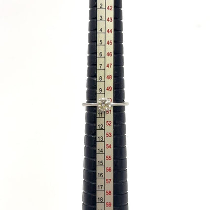 Tiffany & Co Platinum Solitaire Pt950 And Diamond Silver Ring Silver