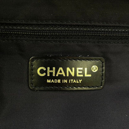 Chanel New Travel Line GM Serial No 9 Leather × Nylon Canvas Dark Brown × Black