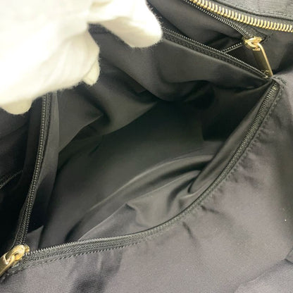 Chanel New Travel Line GM Serial No 9 Leather × Nylon Canvas Dark Brown × Black