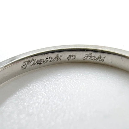 Tiffany & Co Platinum Solitaire Pt950 And Diamond Silver Ring Silver