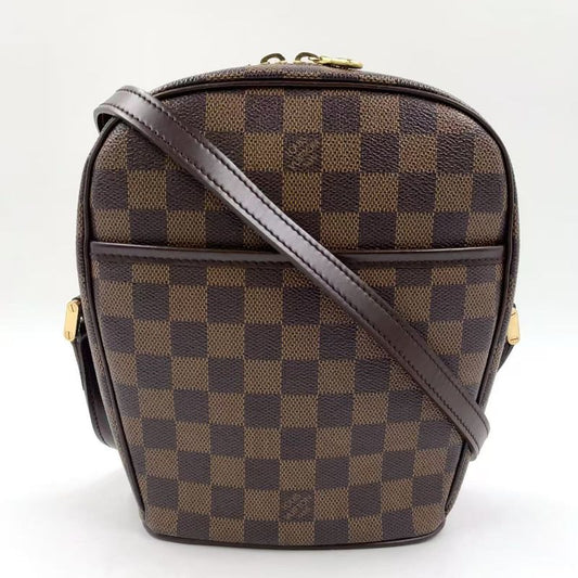 Louis Vuitton Ipanema PM Damier Ebene Damier Ebene Leather × PVC Brown Shoulder