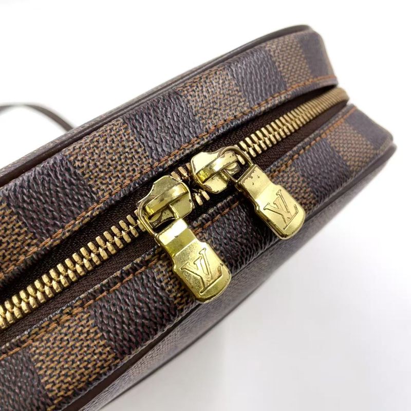 Louis Vuitton Ipanema PM Damier Ebene Damier Ebene Leather × PVC Brown Shoulder