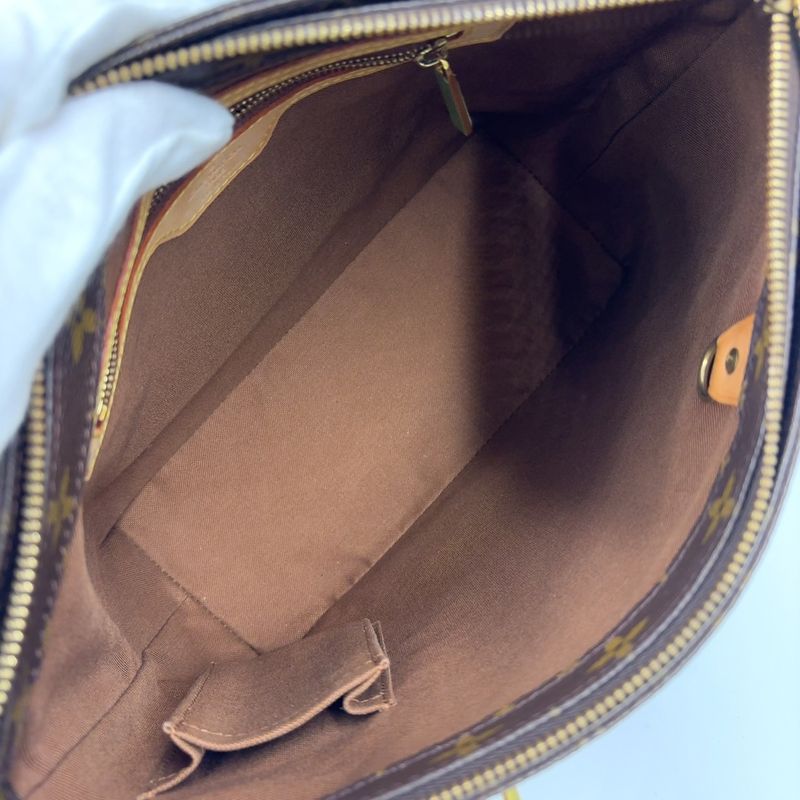 Louis Vuitton Cabas Piano Monogram Leather X PVC Brown Tote Bag Gold M51148