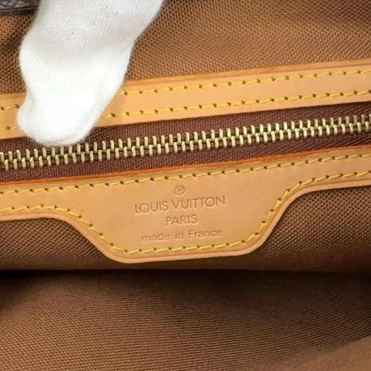 Louis Vuitton Cabas Piano Monogram Leather X PVC Brown Tote Bag Gold M51148