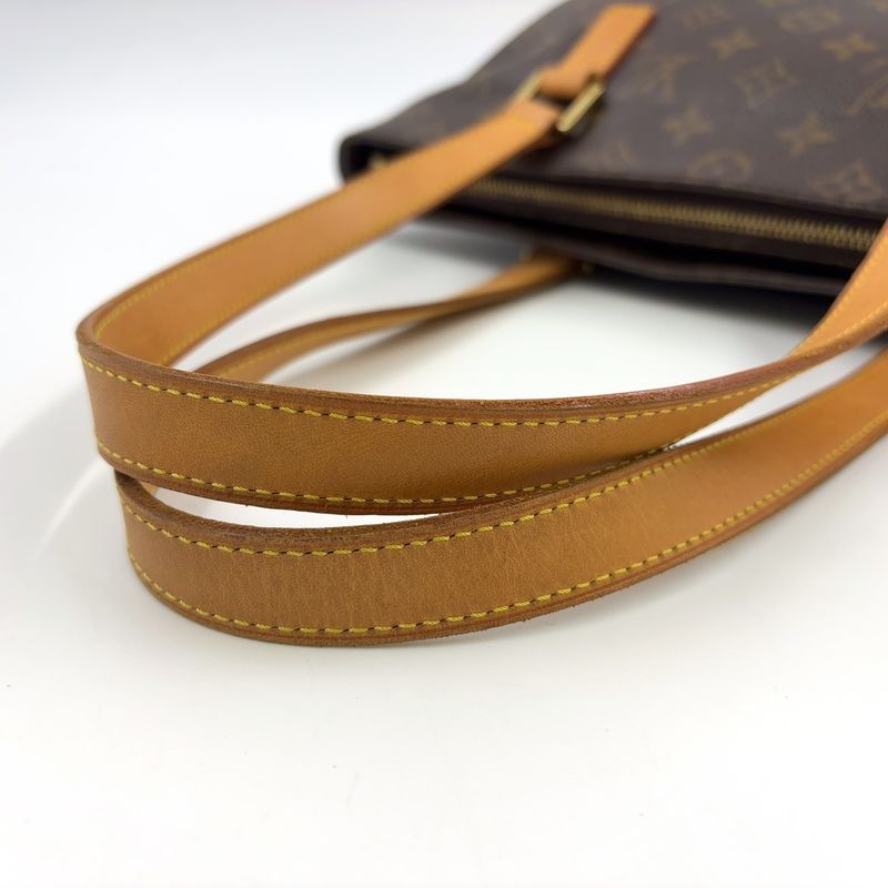 Louis Vuitton Cabas Piano Monogram Leather X PVC Brown Tote Bag Gold M51148