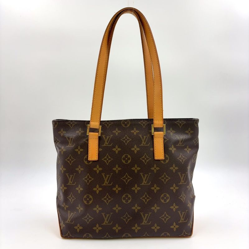 Louis Vuitton Cabas Piano Monogram Leather X PVC Brown Tote Bag Gold M51148