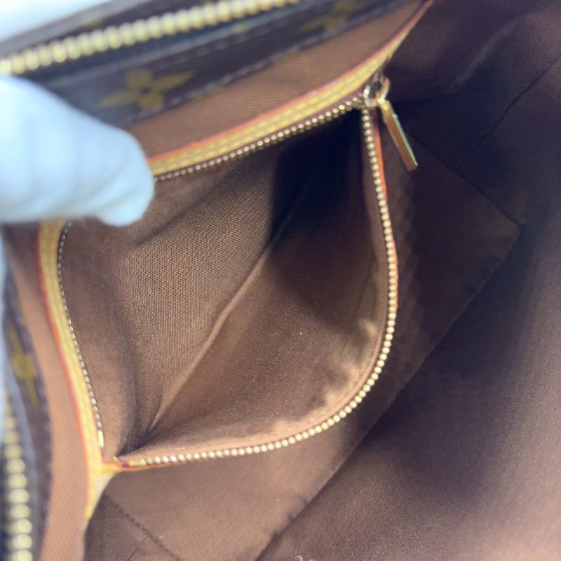 Louis Vuitton Cabas Piano Monogram Leather X PVC Brown Tote Bag Gold M51148