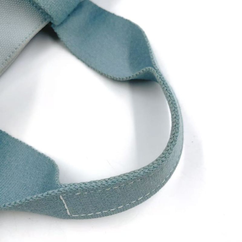 Hermes Coquillage PM Tote Canvas Light Blue Handbag Silver