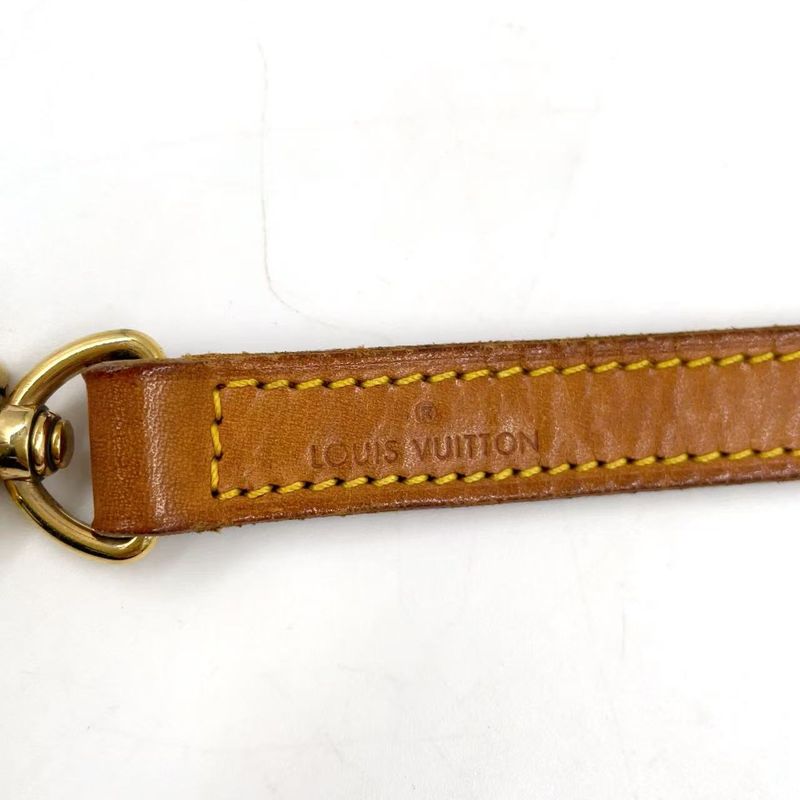 Louis Vuitton Shoulder Strap Leather Beige Wallet (other) Gold