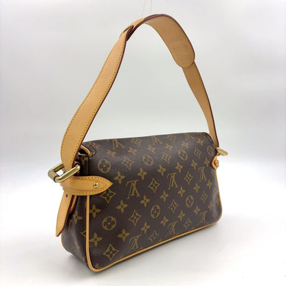 Louis Vuitton Hudson PM Monogram Leather × PVC Brown Shoulder Bag Gold M40027