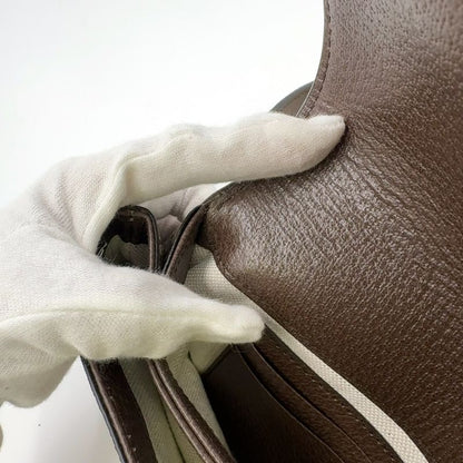 Gucci GG Supreme Belt Bag Leather X Canvas Brown Body Bag Gold 703302