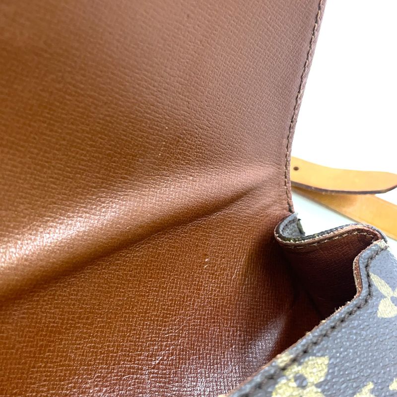 Louis Vuitton Cartesiere PM Monogram Leather × PVC Brown Shoulder Bag Gold