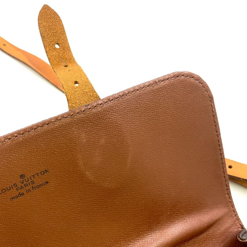 Louis Vuitton Cartesiere PM Monogram Leather × PVC Brown Shoulder Bag Gold