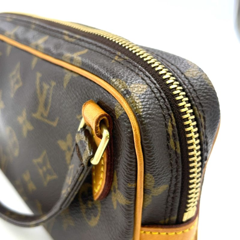 Louis Vuitton Marly Bandouliere Monogram Leather X PVC Brown Shoulder Bag Gold