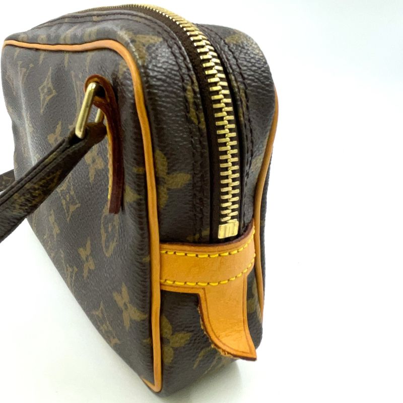 Louis Vuitton Marly Bandouliere Monogram Leather X PVC Brown Shoulder Bag Gold