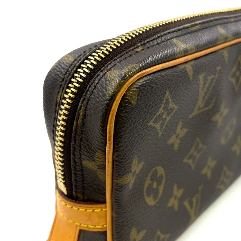 Louis Vuitton Marly Bandouliere Monogram Leather X PVC Brown Shoulder Bag Gold