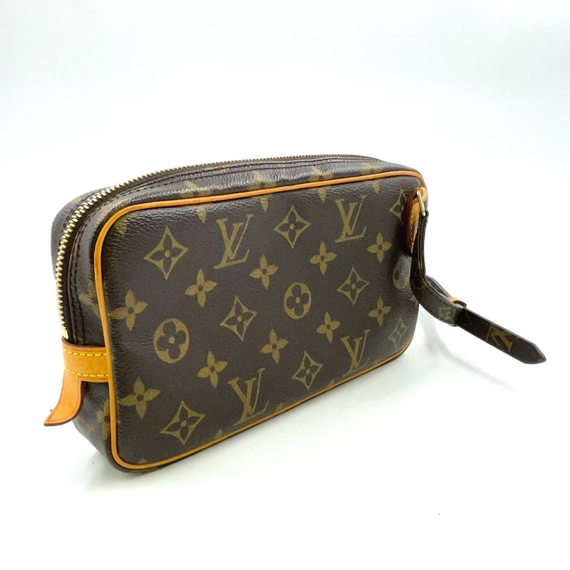Louis Vuitton Marly Bandouliere Monogram Leather X PVC Brown Shoulder Bag Gold