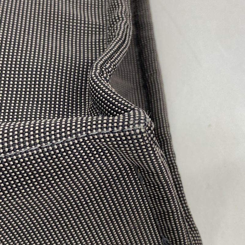 Hermes Tote Bag Her Line MM Canvas Gray Silver Hardware Women