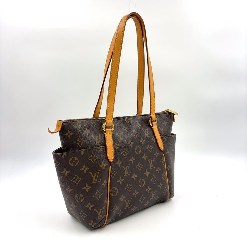 Louis Vuitton Totally PM Monogram Leather × PVC Brown Tote Bag Gold M41016