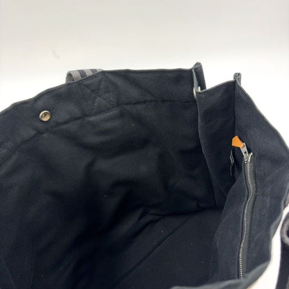 Hermes Fourre Tout MM Cotton Gray And Black Tote Bag Silver