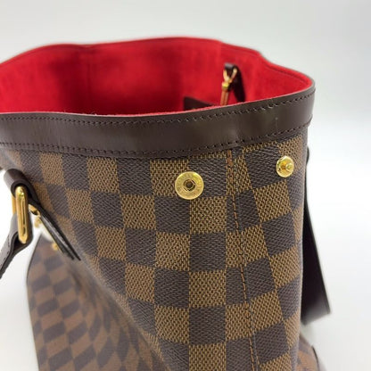 Louis Vuitton Hampstead PM Damier Ebene Damier Ebene Leather × PVC Brown Tote